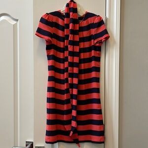 NWT Pippa Coral and Navy Striped Dress Size 2